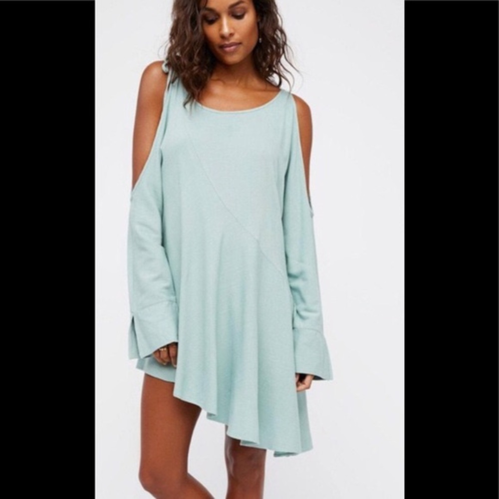 FREE PEOPLE COULD SHOULDER ASYMMETRICAL DRESS